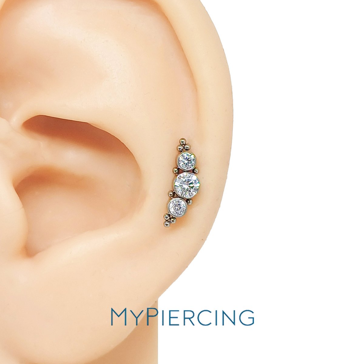 Labret Cluster 3 Zirconie in Titanio ASTM F136 - immagine 2