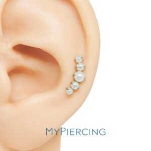 Labret Cluster Perla di Titanio ASTM F136