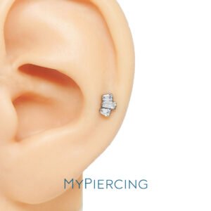 Labret 3 trapezi Titanio ASTM F136