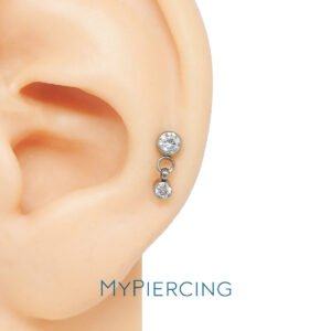 Labret Appeso di Punti di Luce in Titanio ASTM F136