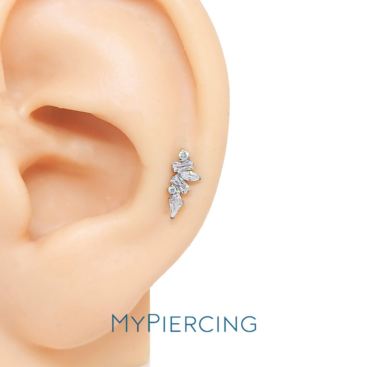 Labret Marocchino Incastonato in Titanio ASTM F136 - immagine 2