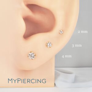 Punto di Luce Labret di Titanio con Zirconia