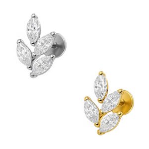 Labret di Titanio Ramo di Zirconi