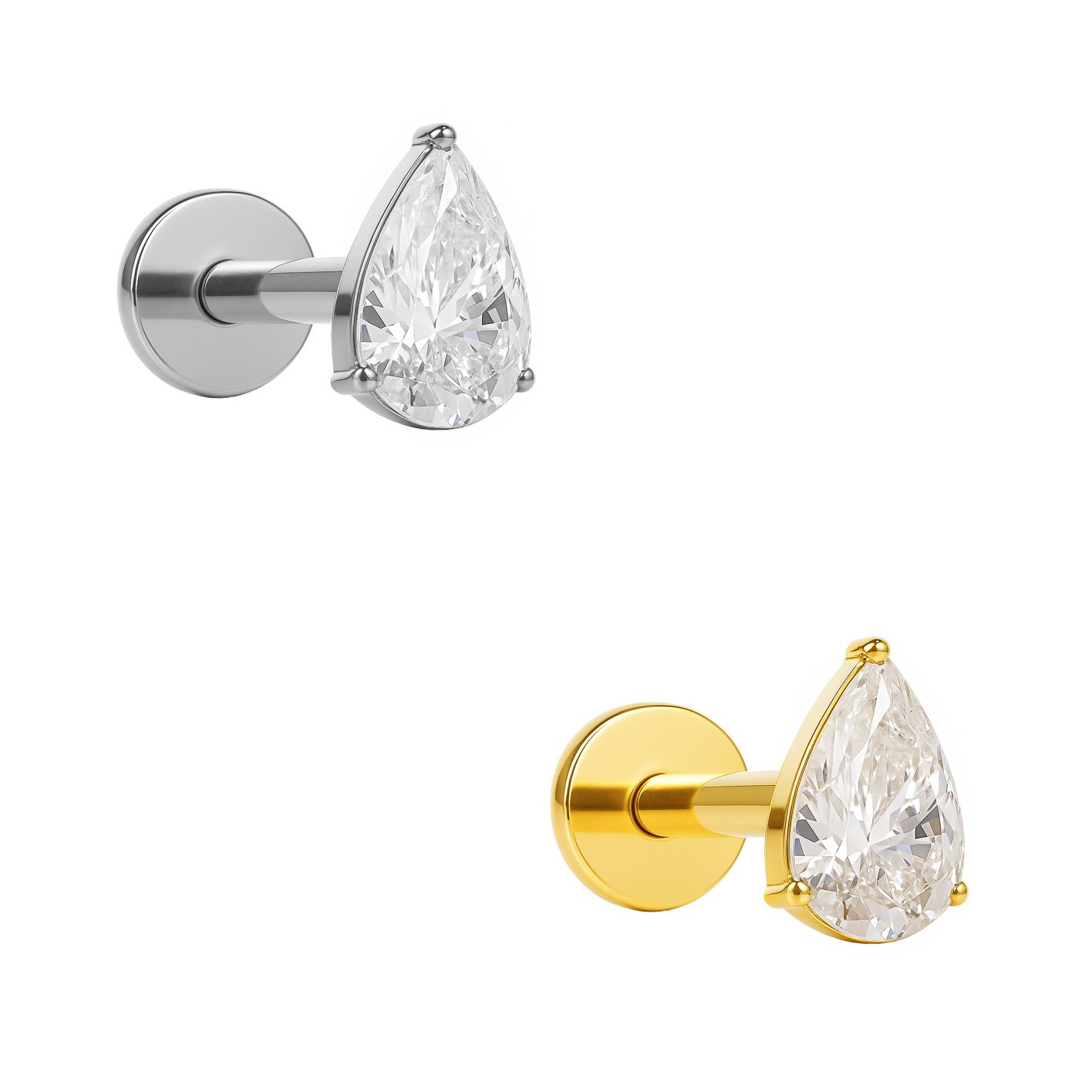 Labret Goccia di Zirconia in Titanio ASTM F136