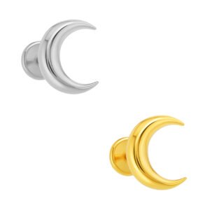 Labret Luna Piena in Titanio ASTM F136 Pin Push