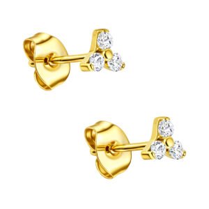 Orecchino Trillion di Zirconi in Titanio