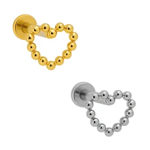 Labret Cuore di Titanio Push Pin