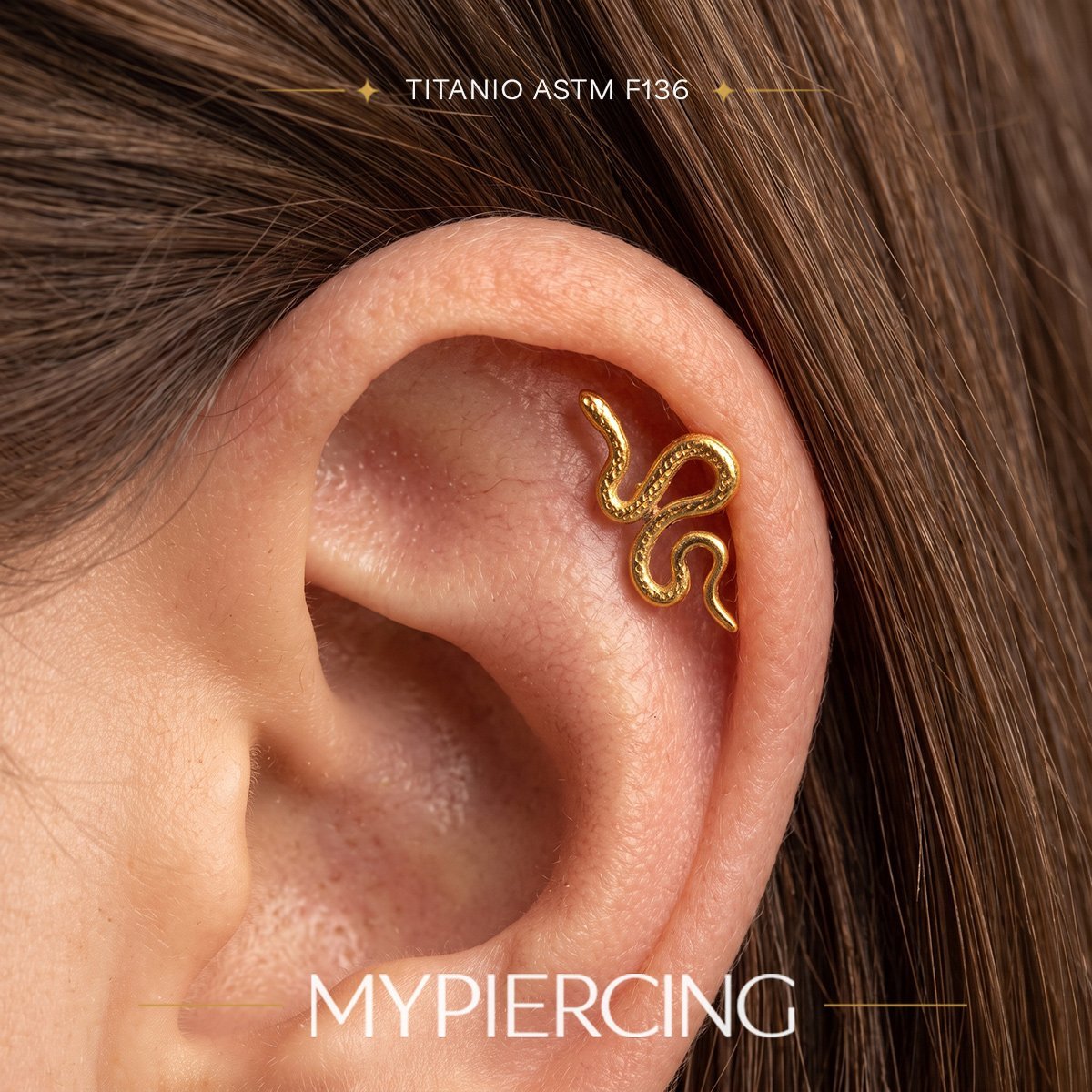 Piercing Serpente Labret de Titânio · imagem 2