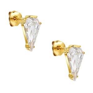 Orecchini in Titanio con Zirconia Rombo