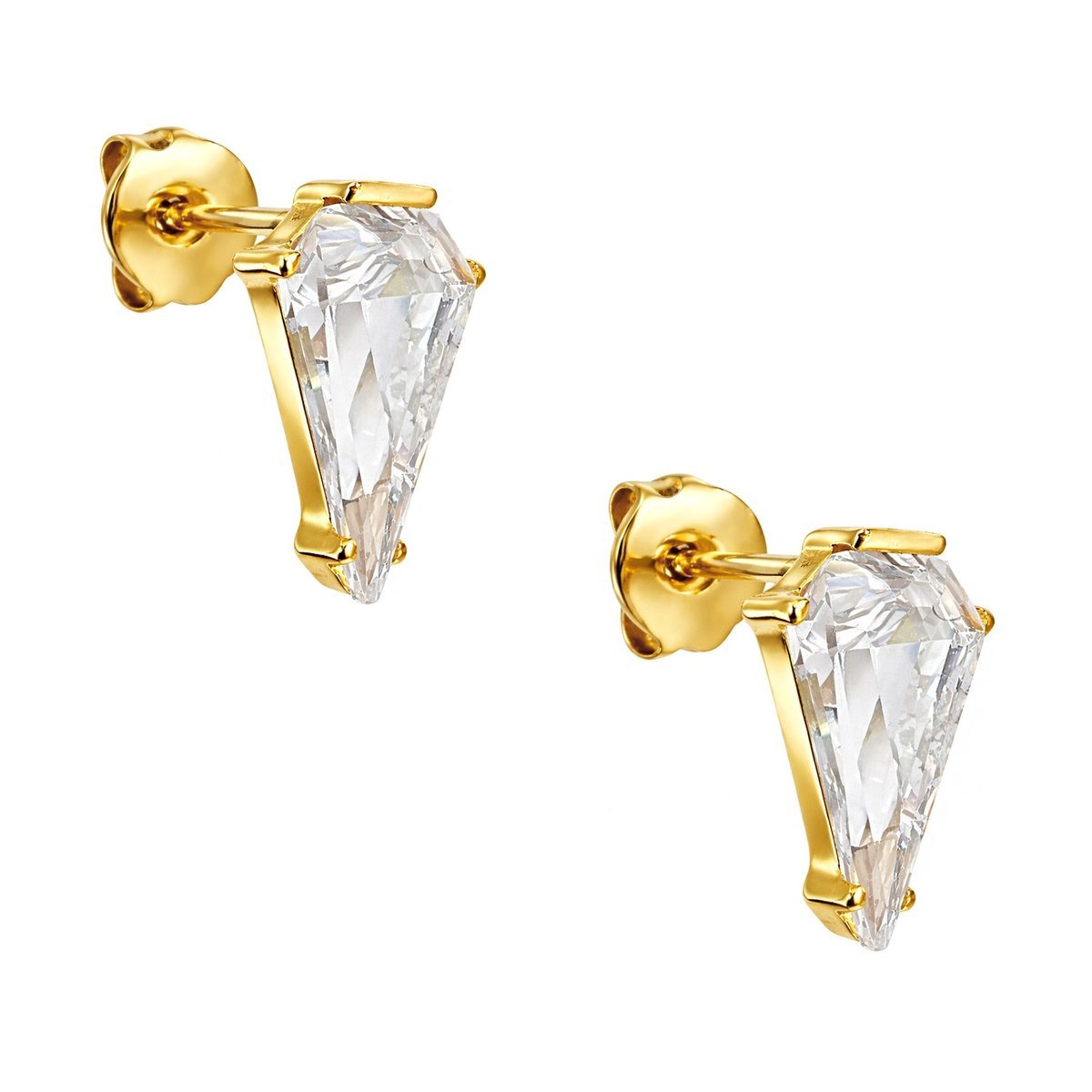 Orecchini in Titanio con Zirconia Rombo