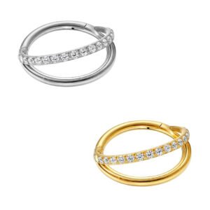 Clicker Double Liscio e Incastonato di Titanio ASTM F136