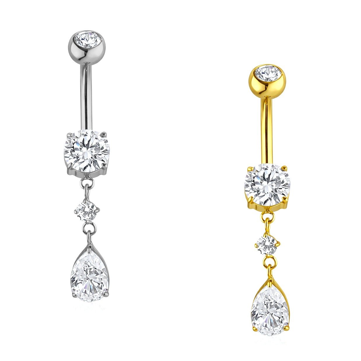 Banana appesa di Titanio con Zirconi