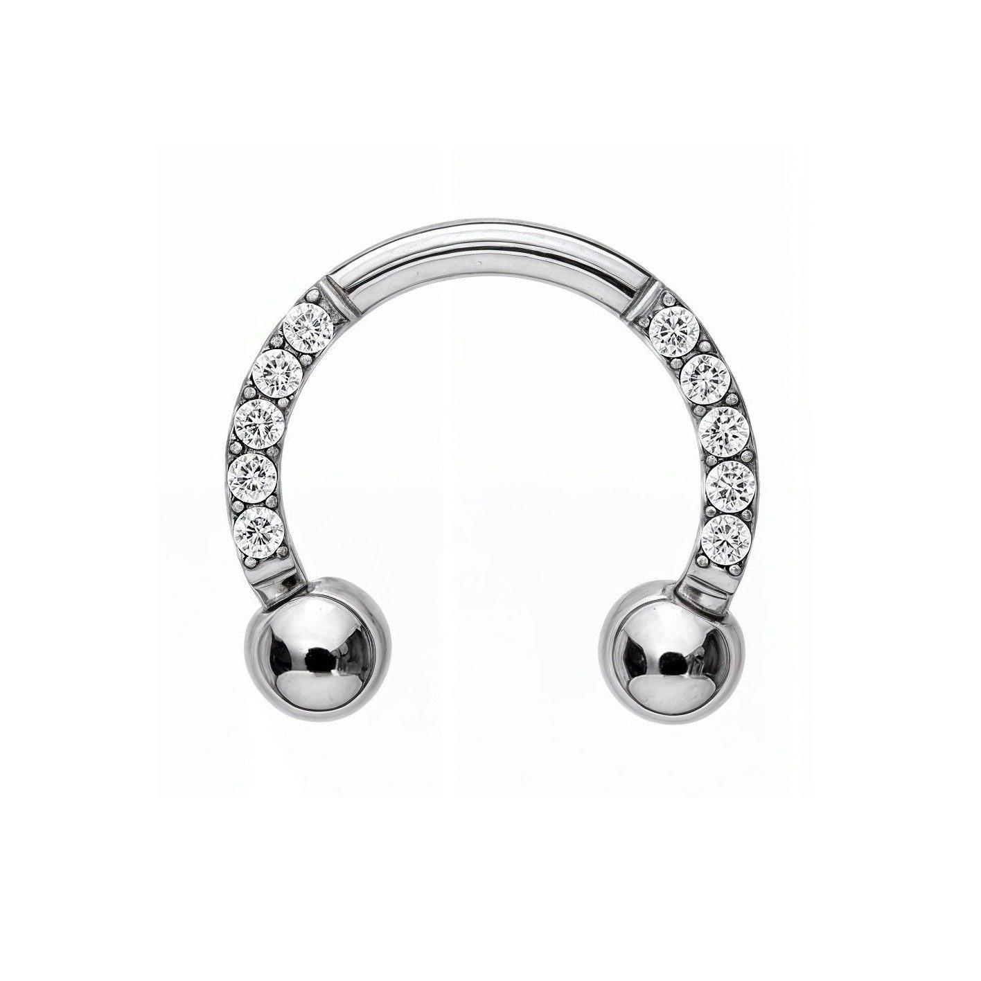 Circular Barbell di Titanio con Zirconi