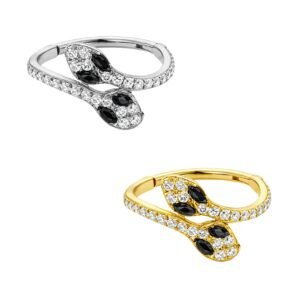 Anello Conch Serpente di Titanio