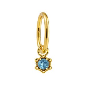 Pendente in Oro 18k con Topazio Blu