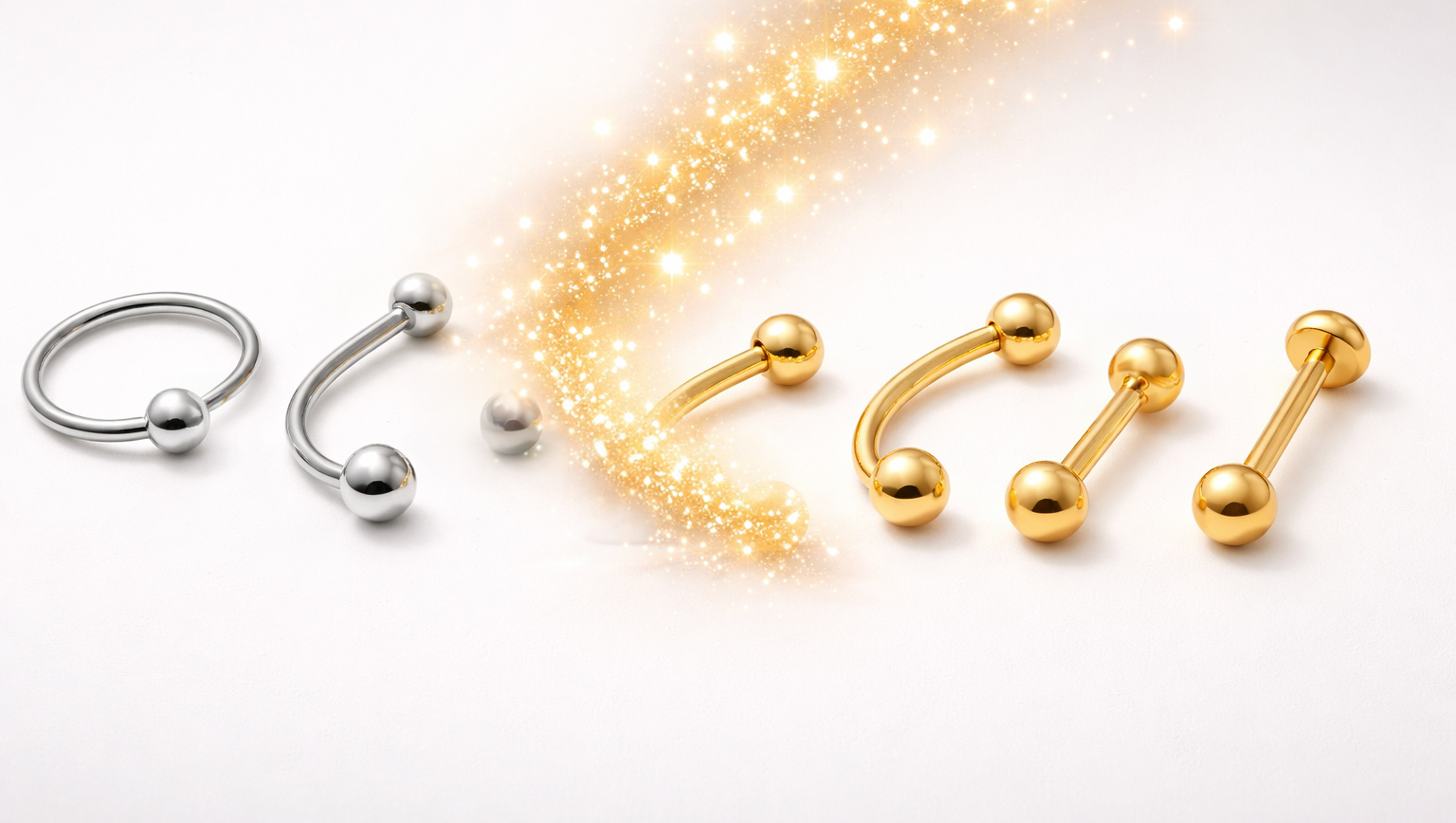 Gioielli per piercing con rivestimento PVD in diversi colori
