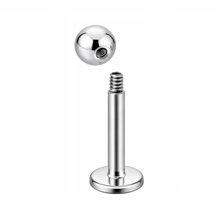 Illustrazione di chiusura con filettatura esterna per piercing