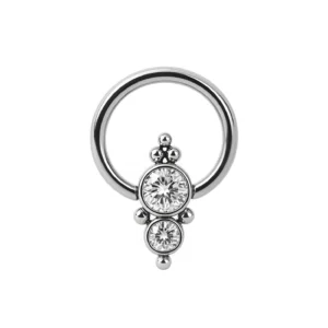 Captive in Titanio con Zirconi