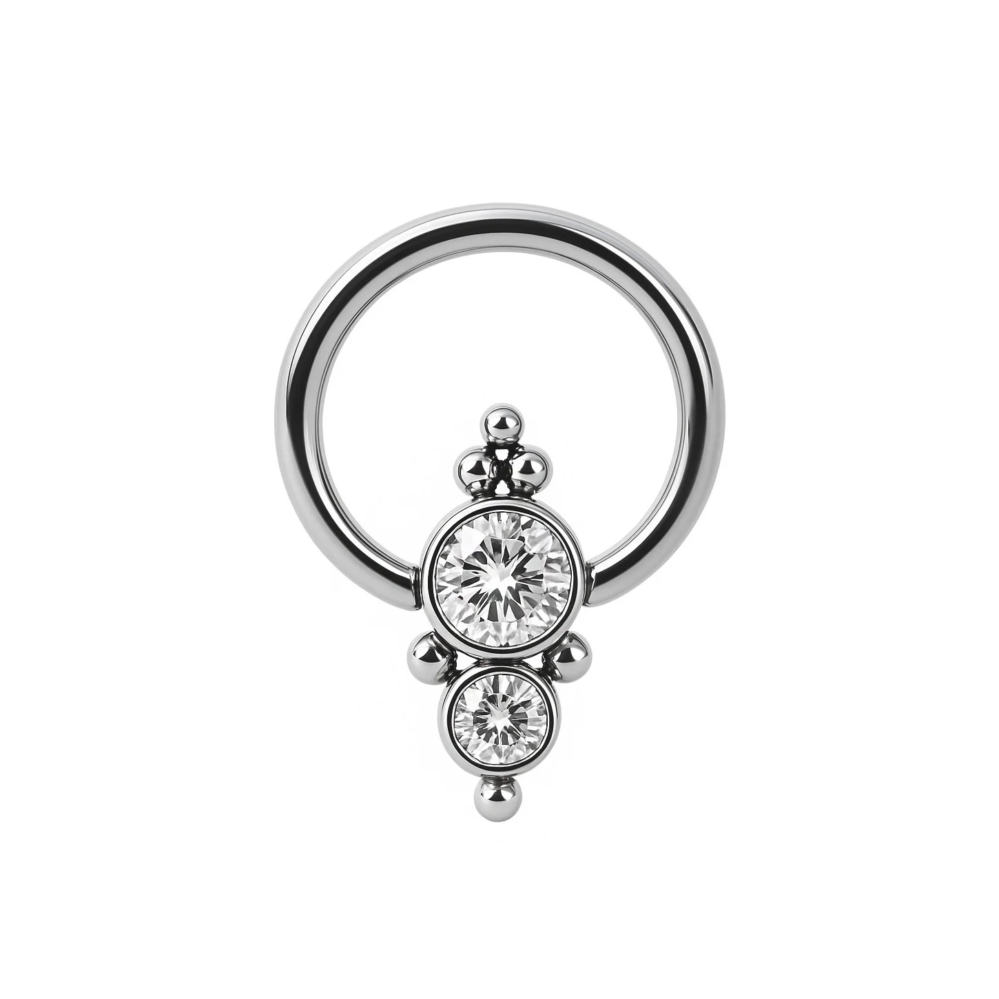 Captive in Titanio con Zirconi