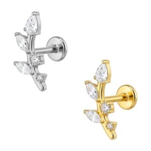 Labret in Titanio con Zirconi
