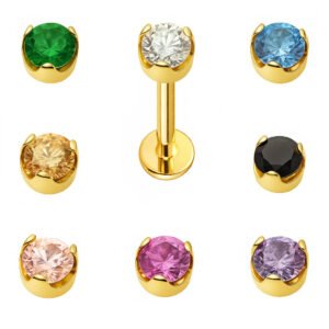 Labret di Zirconia in Titanio
