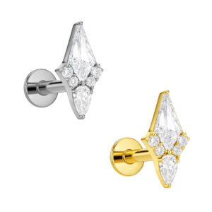 Labret di Titanio ASTM F136 con Zirconi