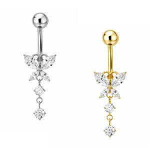 Banana Farfalla di Titanio con Zirconi