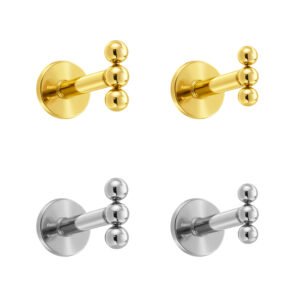 Labret Pin Push Barra di Beads in Titanio ASTM F136