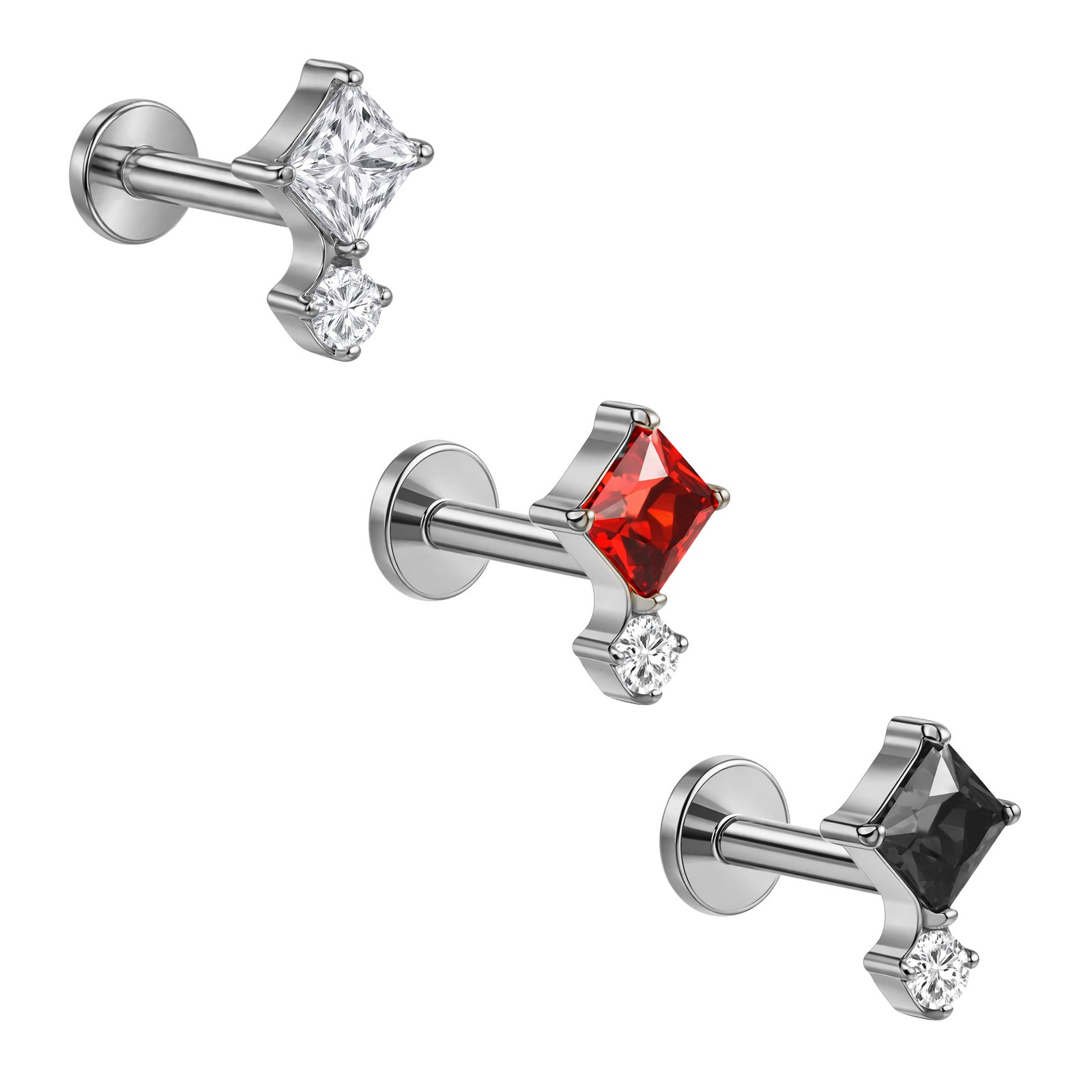 Labret di Titanio ASTM F136 con Zirconi