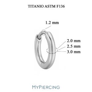 Orecchini a Cerchio in Titanio ASTM F136