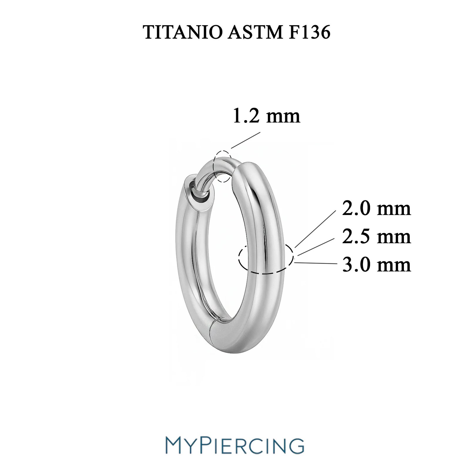 Orecchini a Cerchio in Titanio ASTM F136 - immagine 2