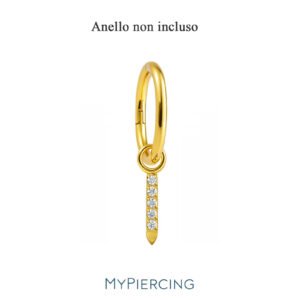 Pendente di Titanio ASTM F136 con Zirconi