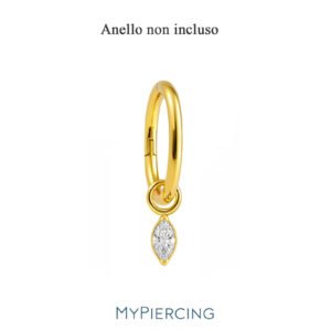 Pendente di Titanio ASTM F136 con Zirconia