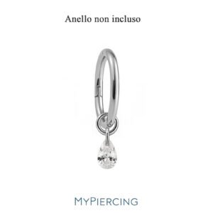 Pendente Goccia di Zirconia in Titanio ASTM F136