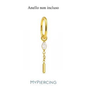 Pendente in Titanio con Navette in Zircone