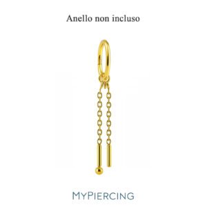 Pendente Needle Beaded Titanio ASTM F136