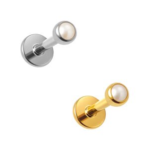 Labret in Titanio con Perla