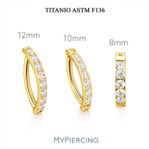 Clicker per Ombelico in Titanio ASTM F136 con Zirconi