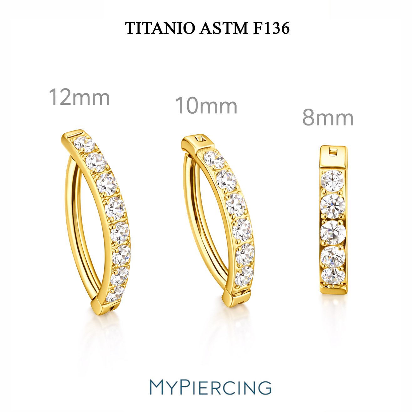 Clicker per Ombelico in Titanio ASTM F136 con Zirconi - immagine 2