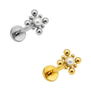Labret Perla e Beaded in Titanio ASTM F136