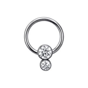 Captive in Titanio con Zirconi