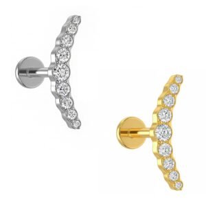 Labret Cluster in Crescita con Zirconi In Titanio ASTM F136