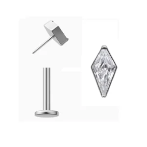 Labret Mini Rombo Punto di Luce in Titanio ASTM F136