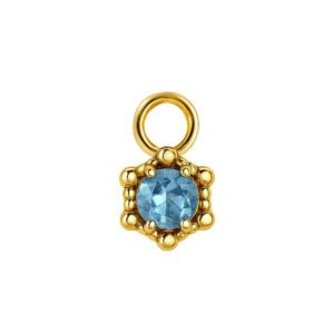 Pendente in Oro 18k con Topazio Blu