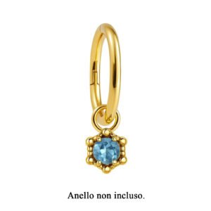 Pendente in Oro 18k con Topazio Blu