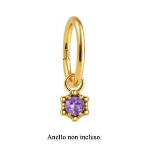Pendente in Oro 18k con Ametista Rosa