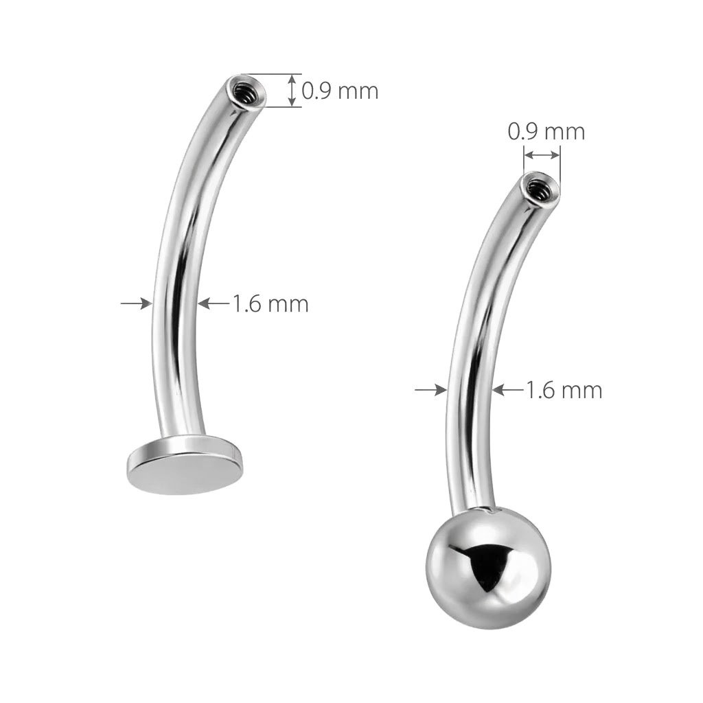 Barra Ombelicale Di Titanio ASTM F136 Extra (Barra 1.6 Filettatura 0.9)