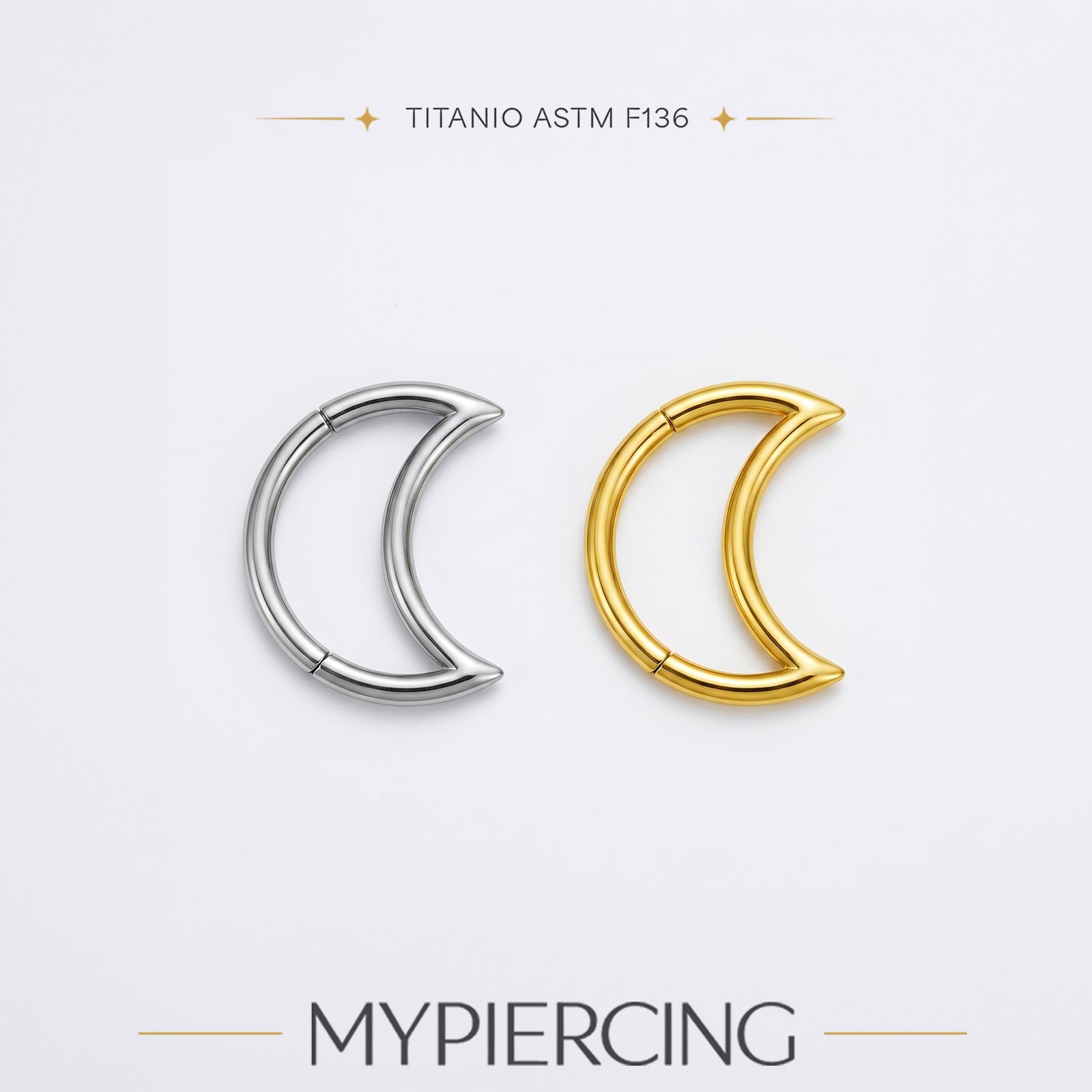 Anello Luna Clicker Di Titanio ASTM F136 - immagine 2