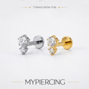 Labret 2 Zirconie in Titanio ASTM F136 Push Pin