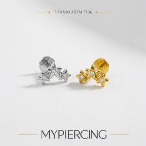 Labret Trio Stella Di Titanio ASTM F136